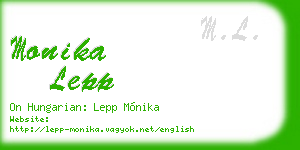 monika lepp business card