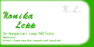 monika lepp business card